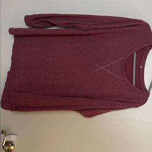 Chic Burgundy Long Sleeve Top